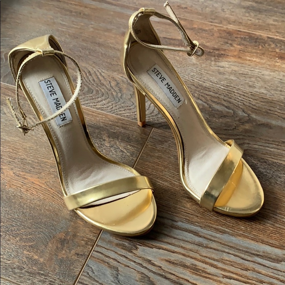 Steve Madden Gold Stilettos